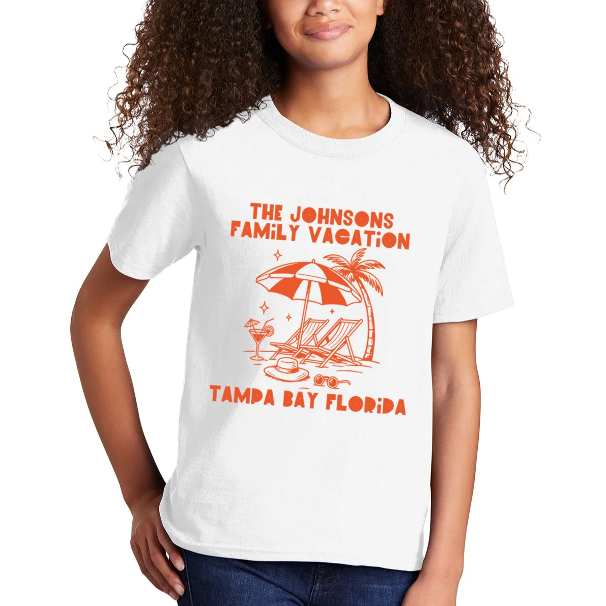 Custom Family Vacation Beach Vacation Kids T-Shirt - Front 1