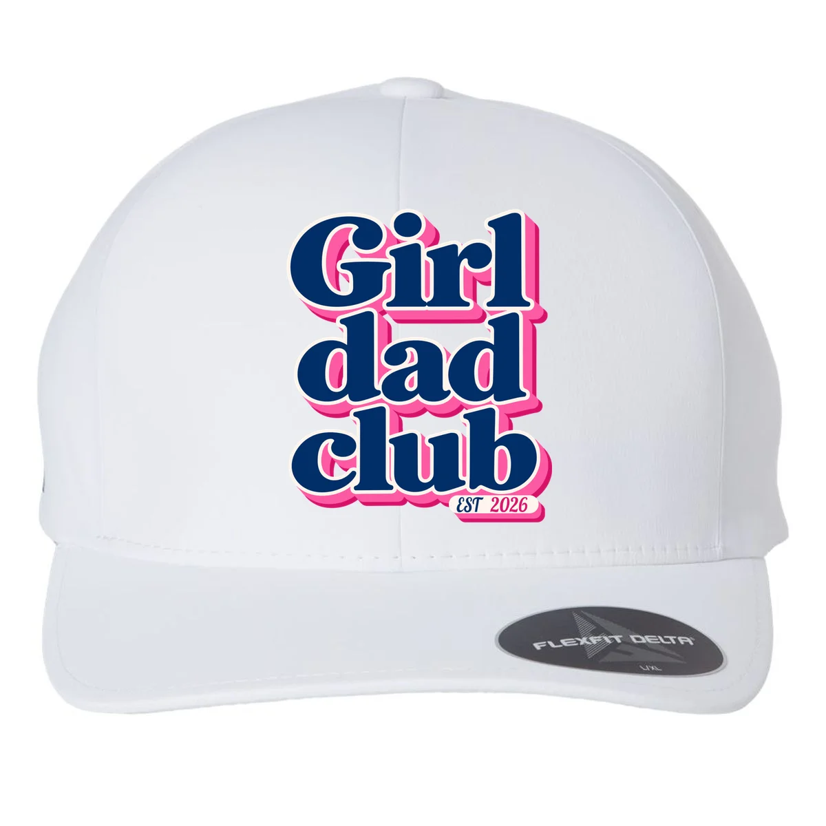 Girl Dad Club Customizable Year Gift for Dad Flexfit Men's Snapback Hat - Front