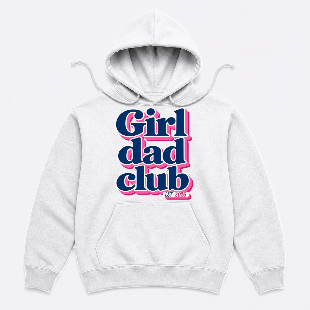 Girl Dad Club Customizable Year Gift for Dad Hoodie - Front