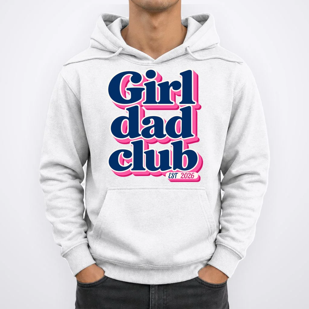Girl Dad Club Customizable Year Gift for Dad Hoodie - Front 1