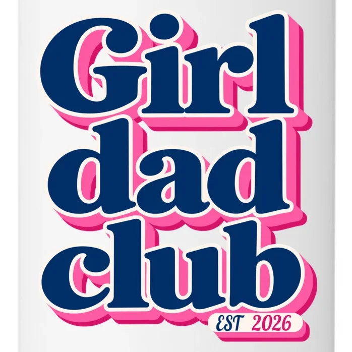 Girl Dad Club Customizable Year Gift for Dad 24oz Water Bottle - Front - Close-up