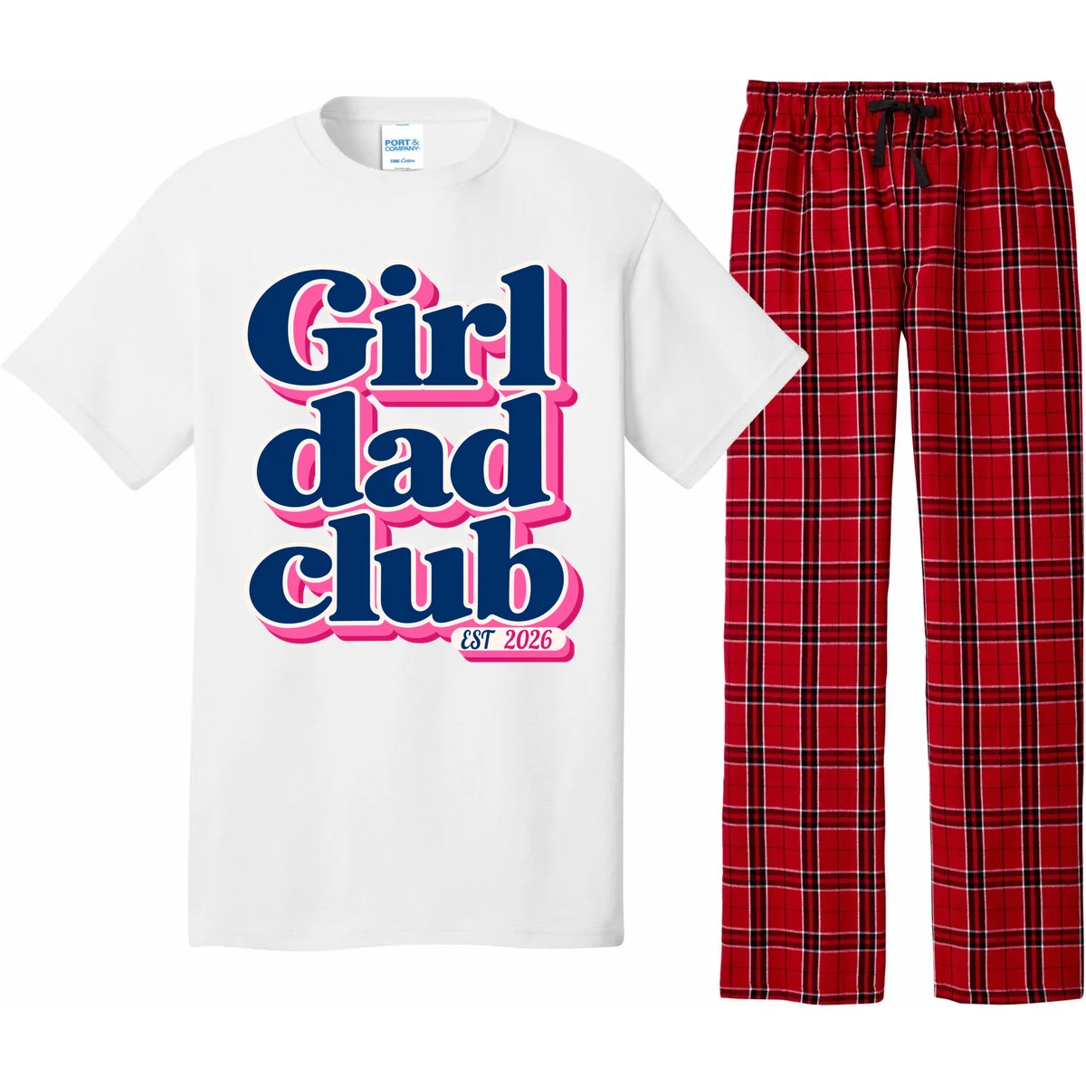 Girl Dad Club Customizable Year Gift for Dad Pajama Set - Front