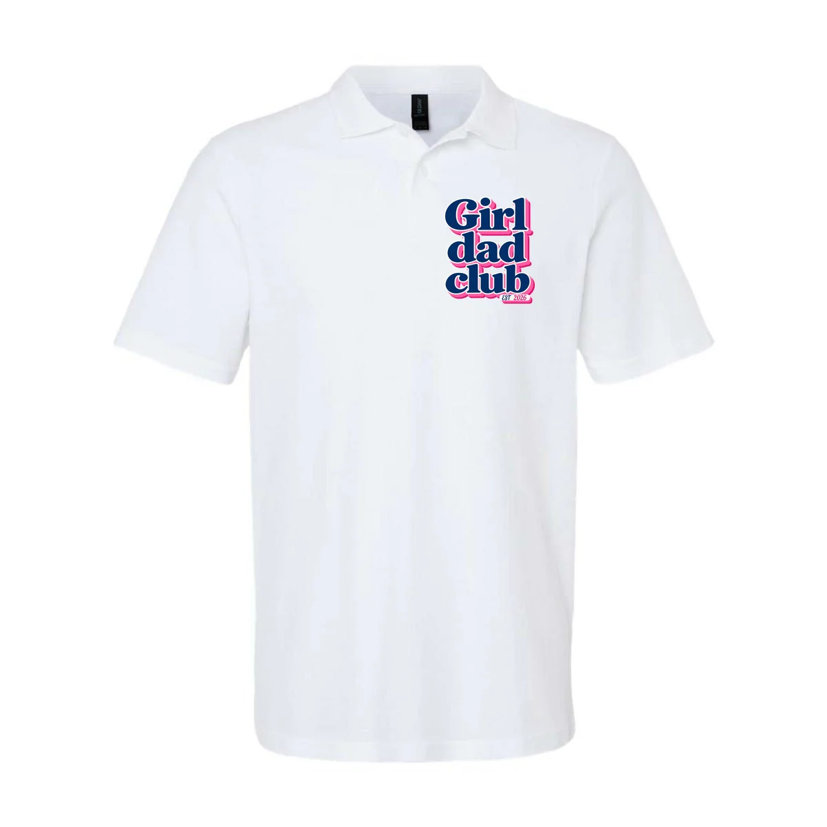 Girl Dad Club Customizable Year Gift for Dad Men's Polo - Front