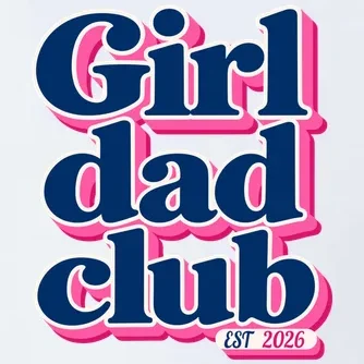 Girl Dad Club Customizable Year Gift for Dad Men's Polo - Front - Close-up