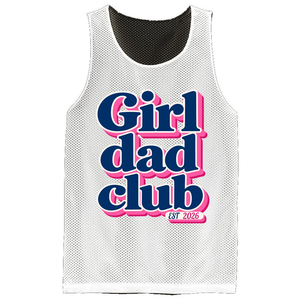 Girl Dad Club Customizable Year Gift for Dad Men's Basketball Jersey - Front