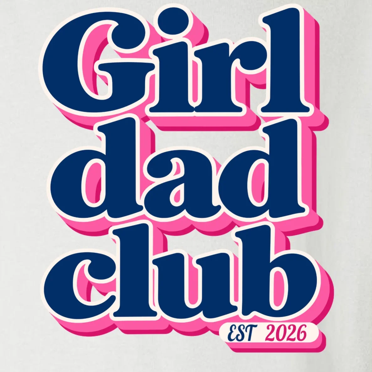 Girl Dad Club Customizable Year Gift for Dad Toddler Long Sleeve Shirt - Front - Close-up
