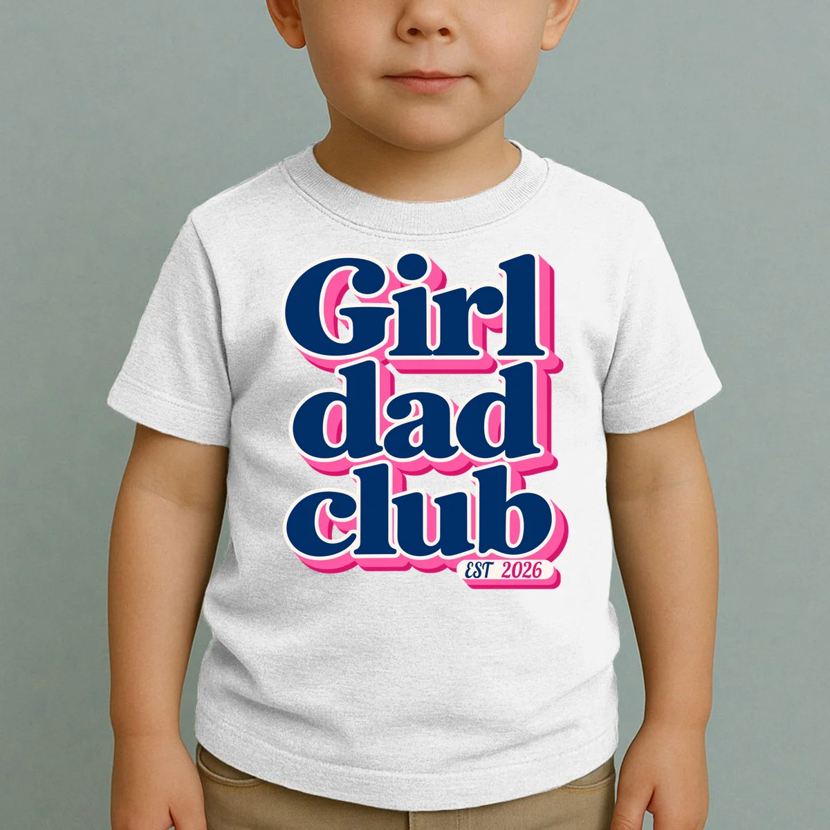 Girl Dad Club Customizable Year Gift for Dad Toddler T-Shirt - Front 1