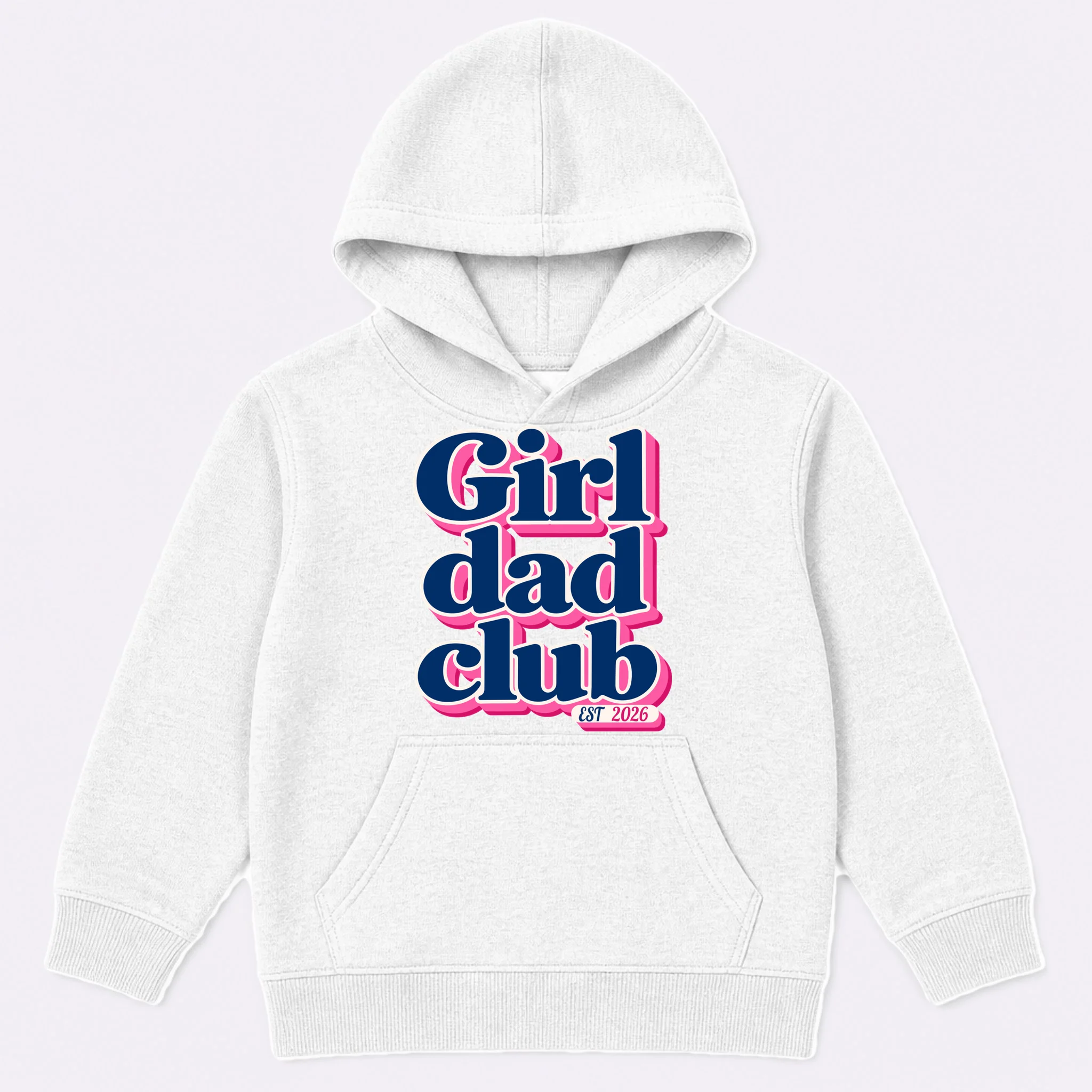 Girl Dad Club Customizable Year Gift for Dad Kids Hoodie - Front