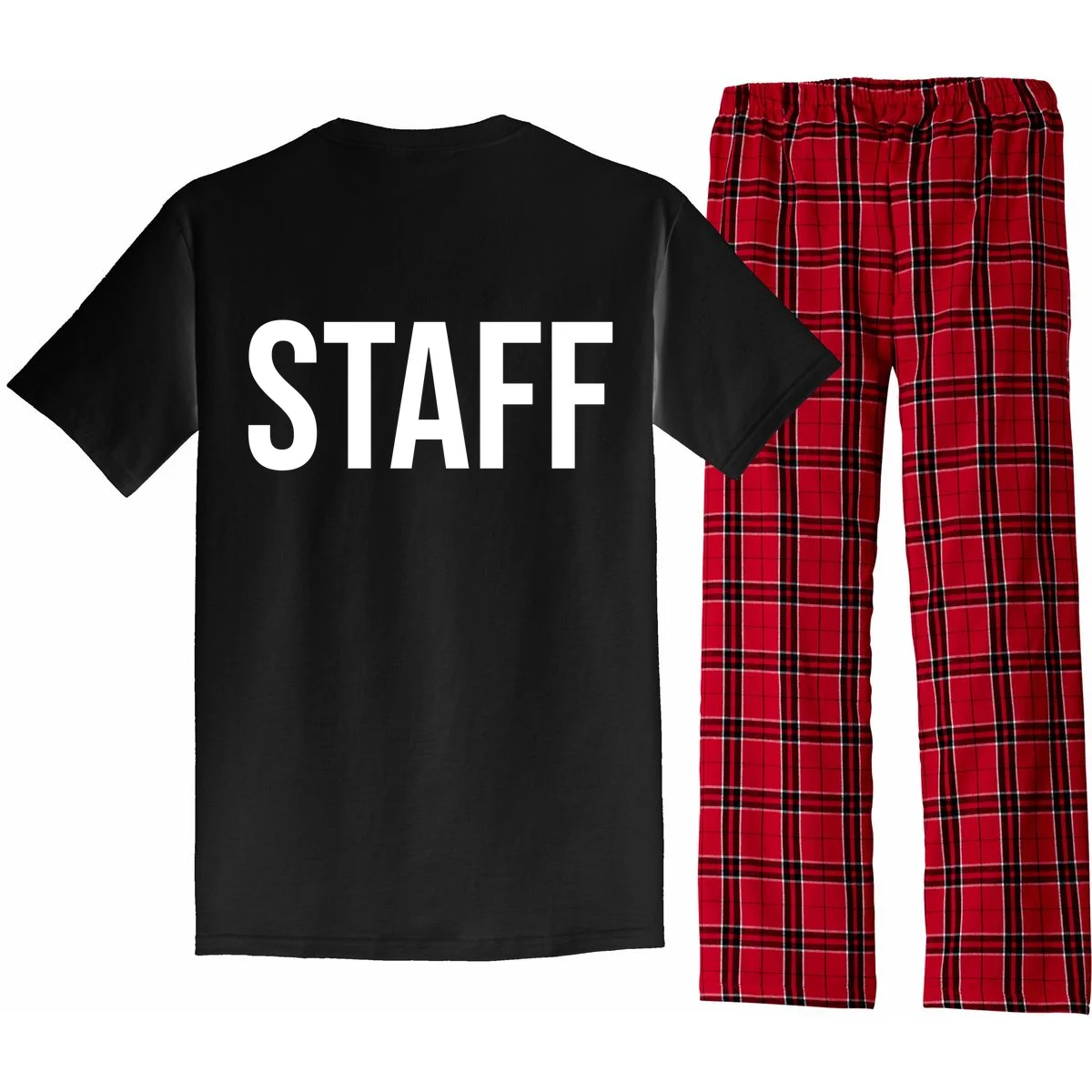 Custom Logo Custom Staff Shirts Pajama Set - Back