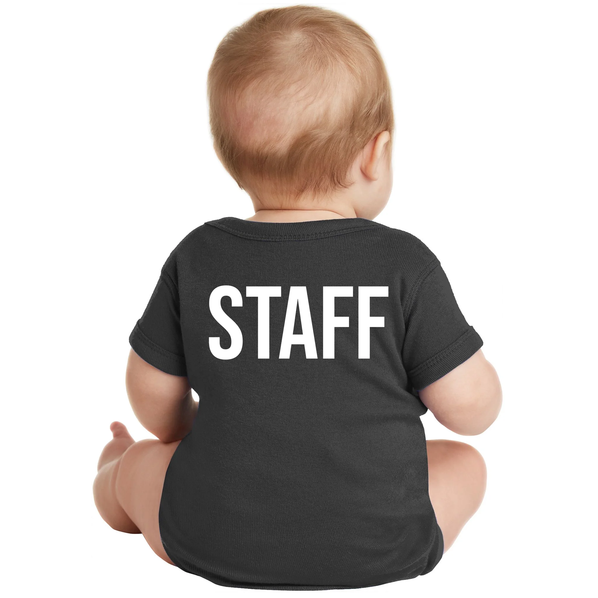 Custom Logo Custom Staff Shirts Baby Bodysuit - Back