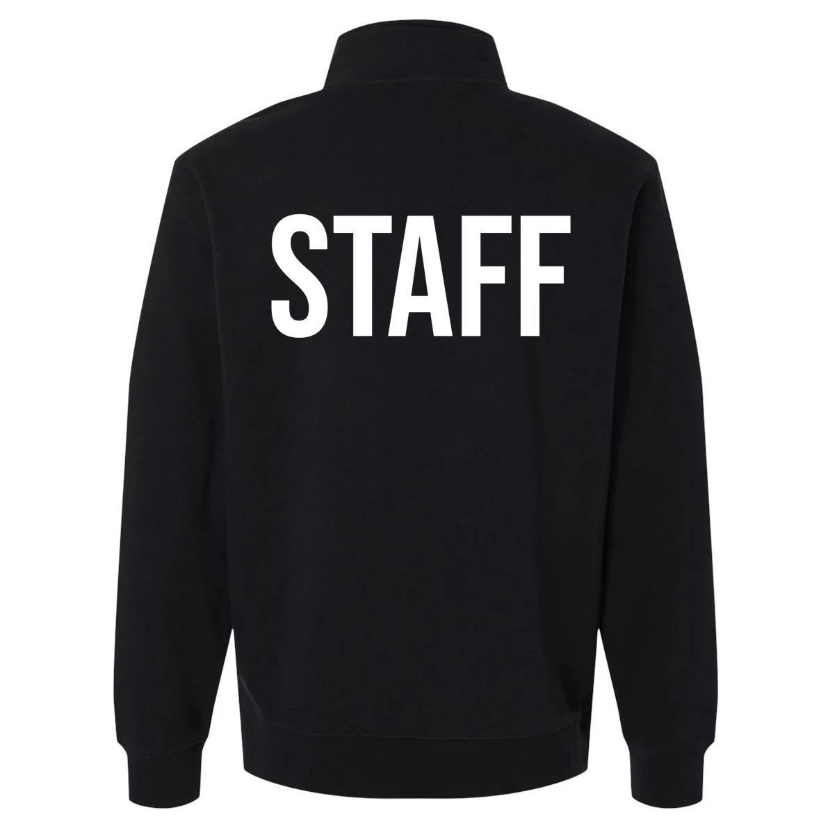 Custom Logo Custom Staff Shirts Men's Pullover Quarter Zip - Back - Close-up
