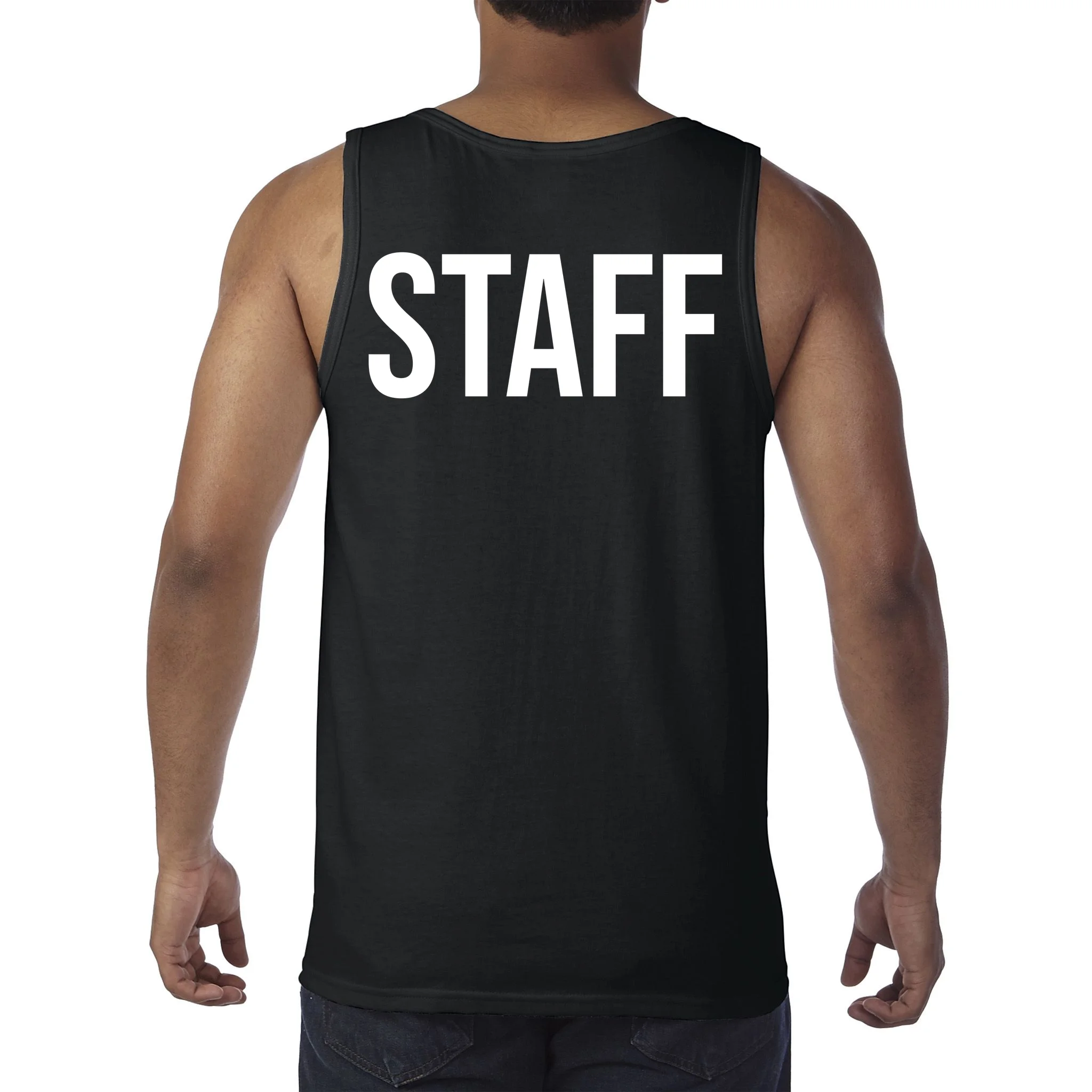 Custom Logo Custom Staff Shirts Tank Top - Back