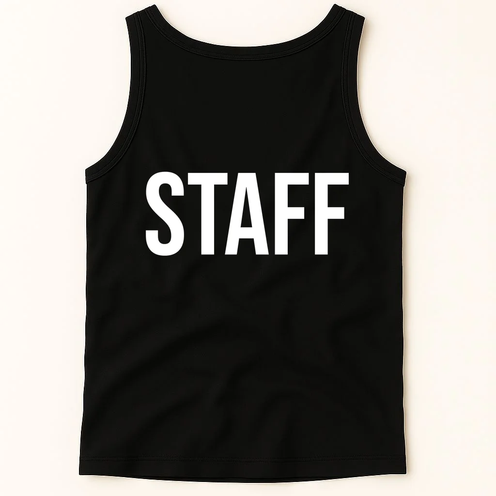 Custom Logo Custom Staff Shirts Tank Top - Back 1