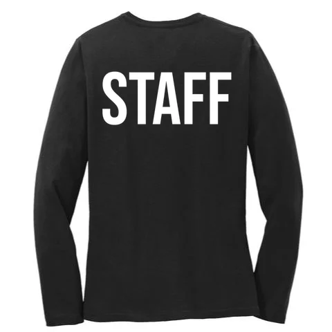 Custom Logo Custom Staff Shirts Women's Long Sleeve Shirt - Back - Close-up