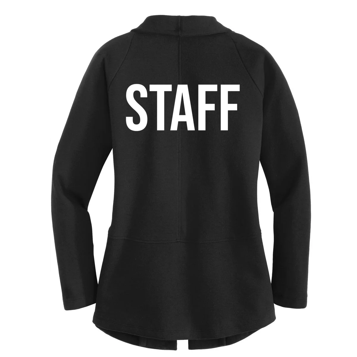 Custom Logo Custom Staff Shirts Women's Cardigan - Back - Close-up