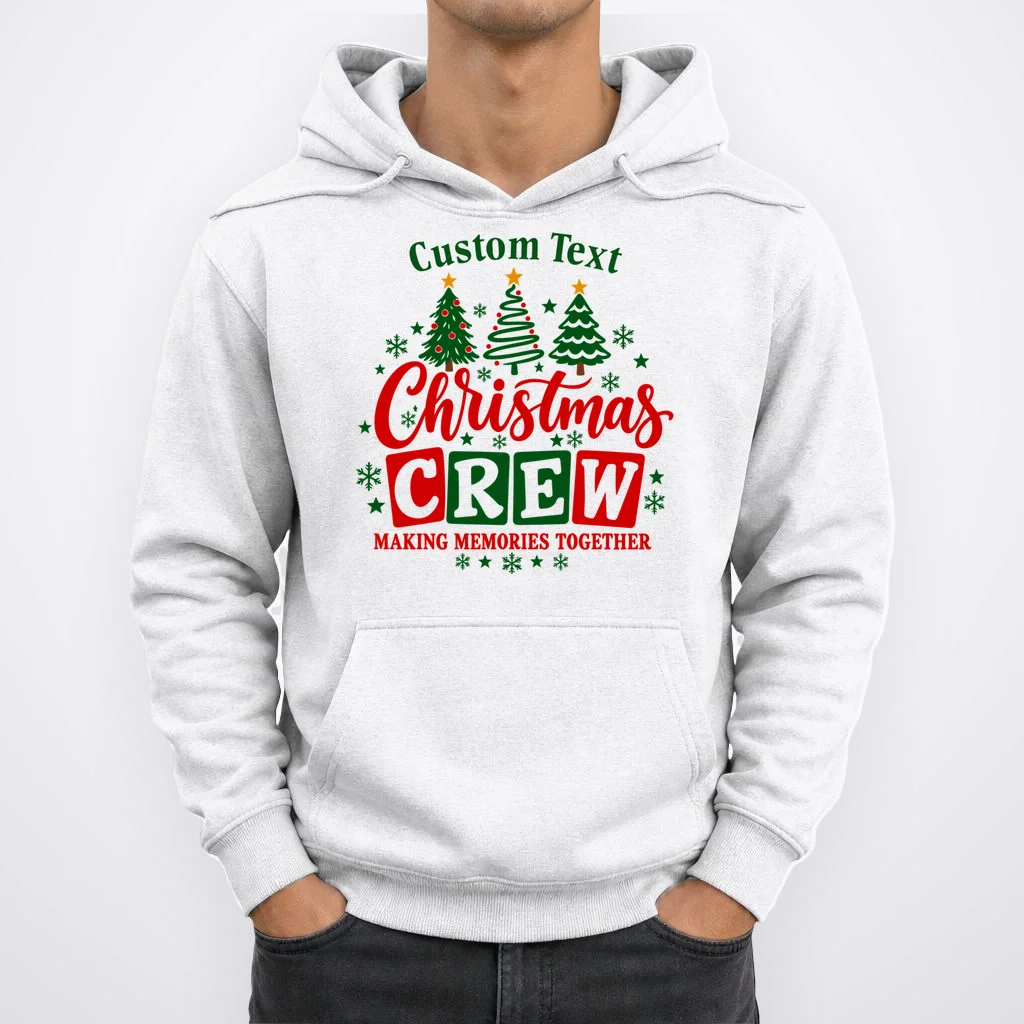 Christmas Crew Matching Family Custom Gift - Christmas Personalized Family Design Men's Hoodie - Front 1
