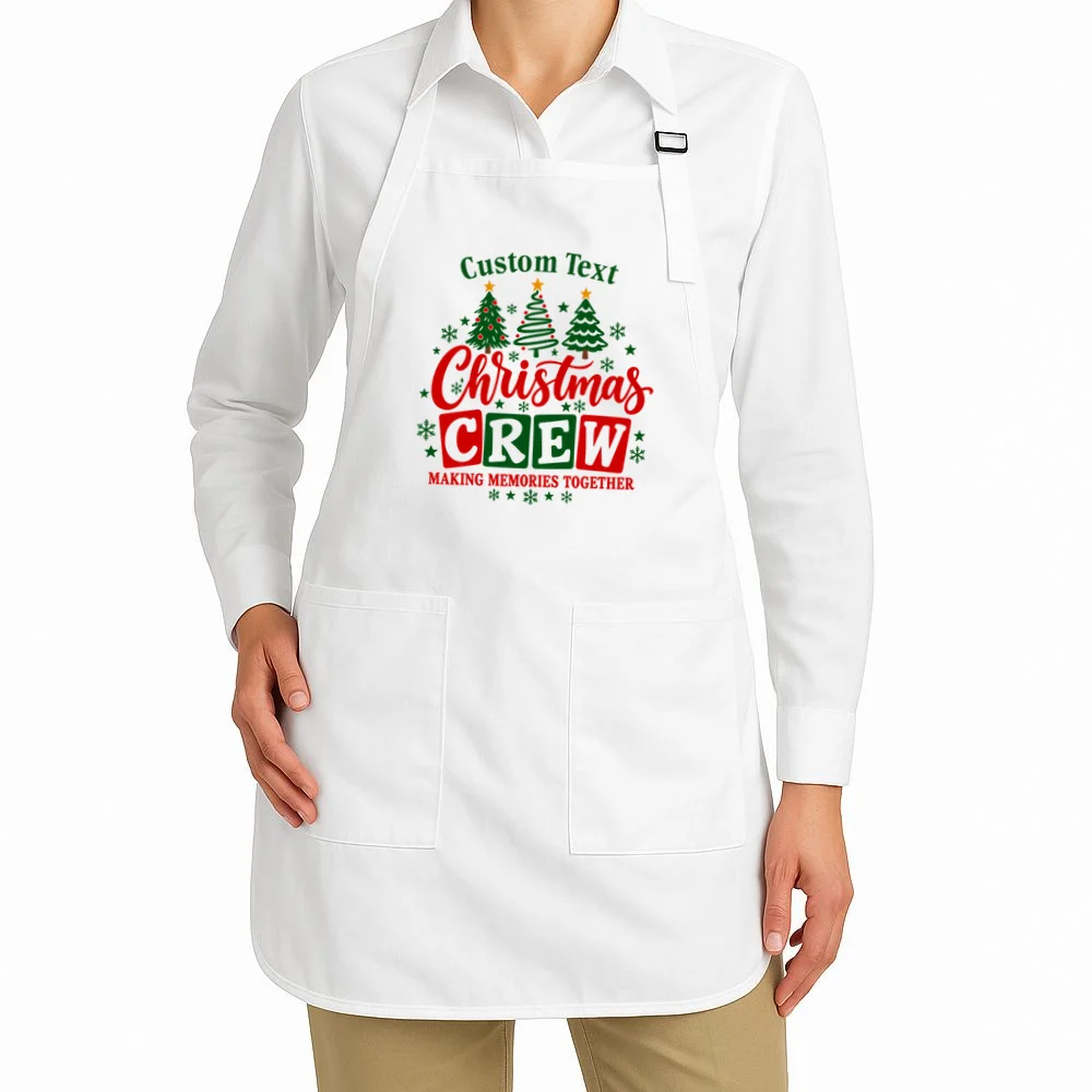 Christmas Crew Matching Family Custom Gift - Christmas Personalized Family Design Apron - Front 1