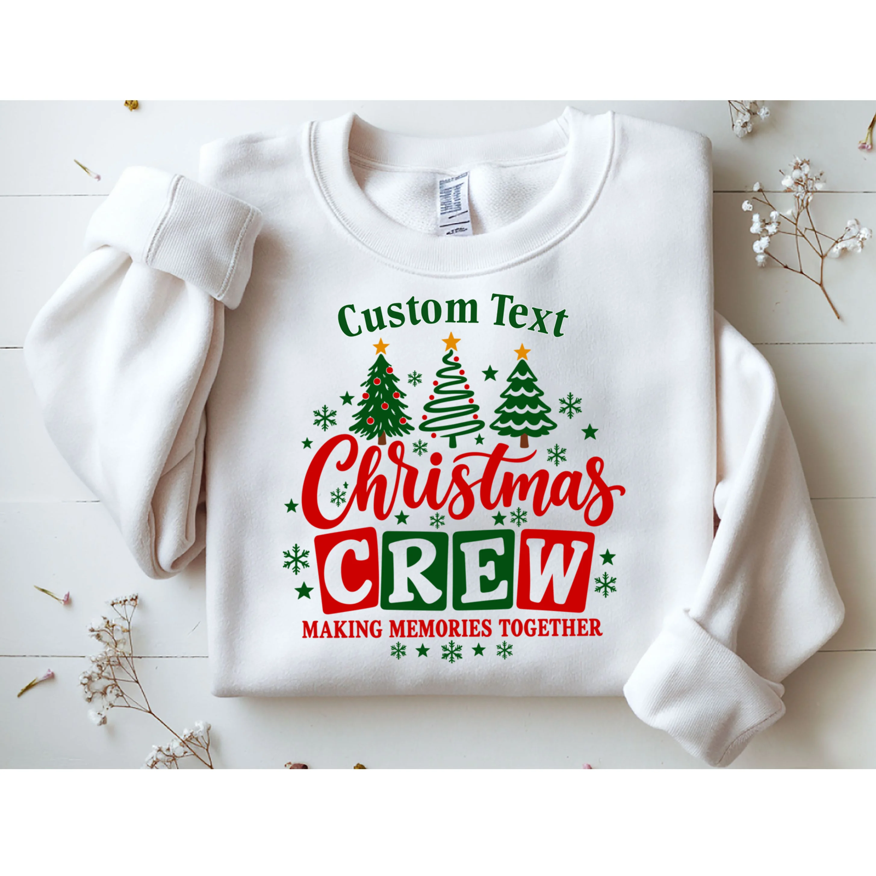 Christmas Crew Matching Family Custom Gift - Christmas Personalized Family Design Men's Sweatshirt - Front 1