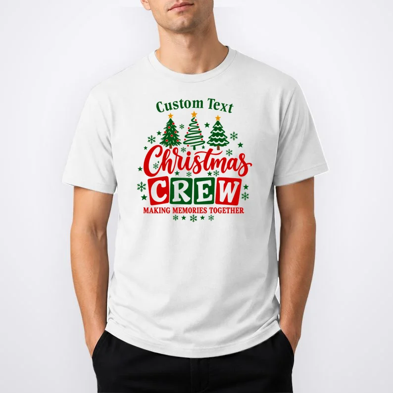 Christmas Crew Matching Family Custom Gift - Christmas Personalized Family Design Men's T-Shirt - Front 1