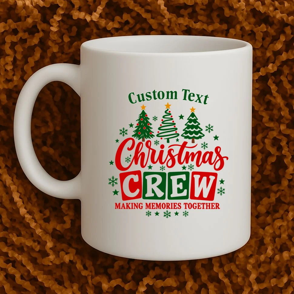 Christmas Crew Matching Family Custom Gift - Christmas Personalized Family Design Mug - Front 1