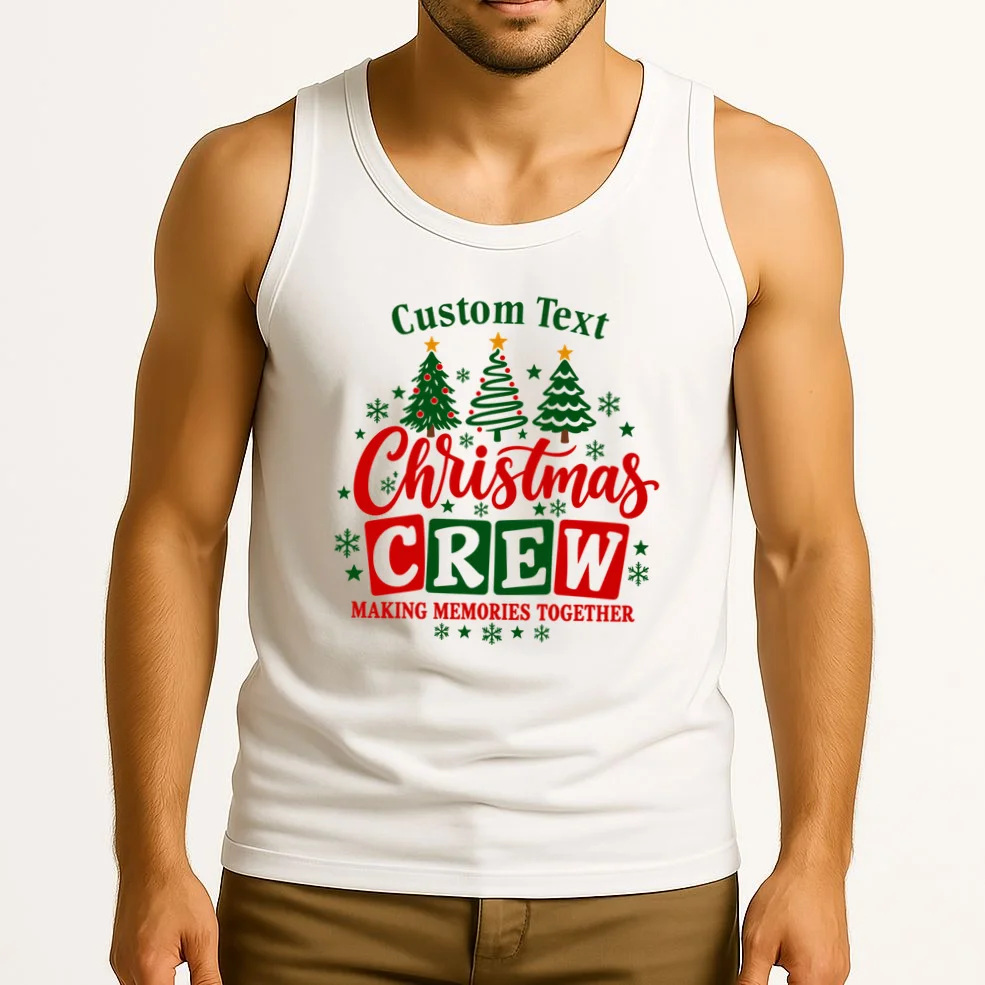 Christmas Crew Matching Family Custom Gift - Christmas Personalized Family Design Men's Tank Top - Front 2