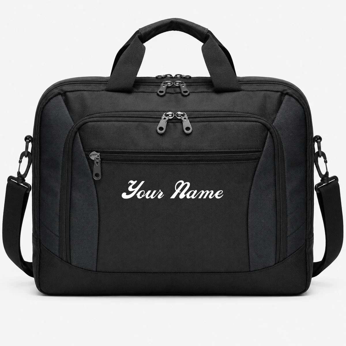 Custom Embroidery Your Name Personalized Briefcase - Front