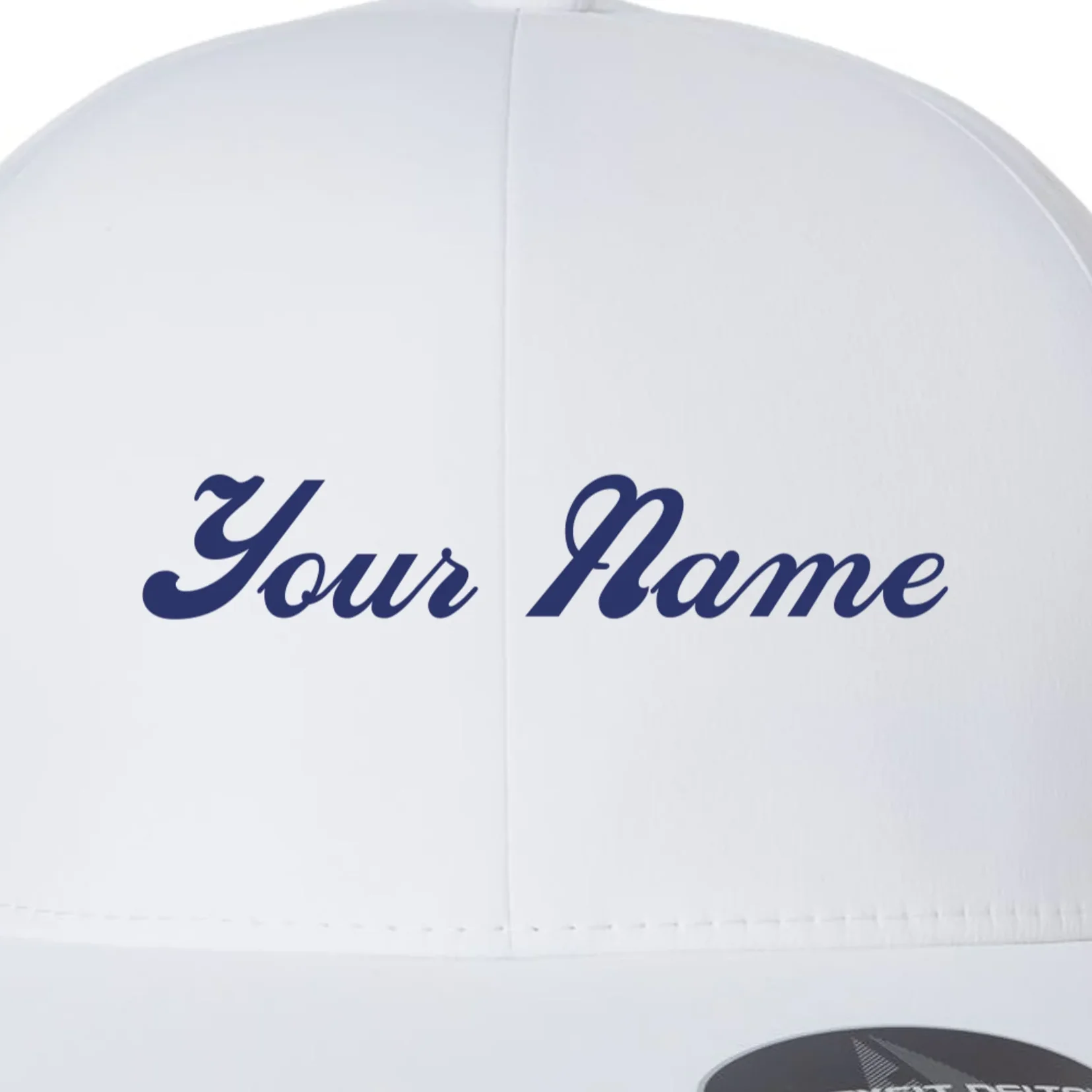 Custom Embroidery Your Name Personalized Flexfit Men's Snapback Hat - Front - Close-up