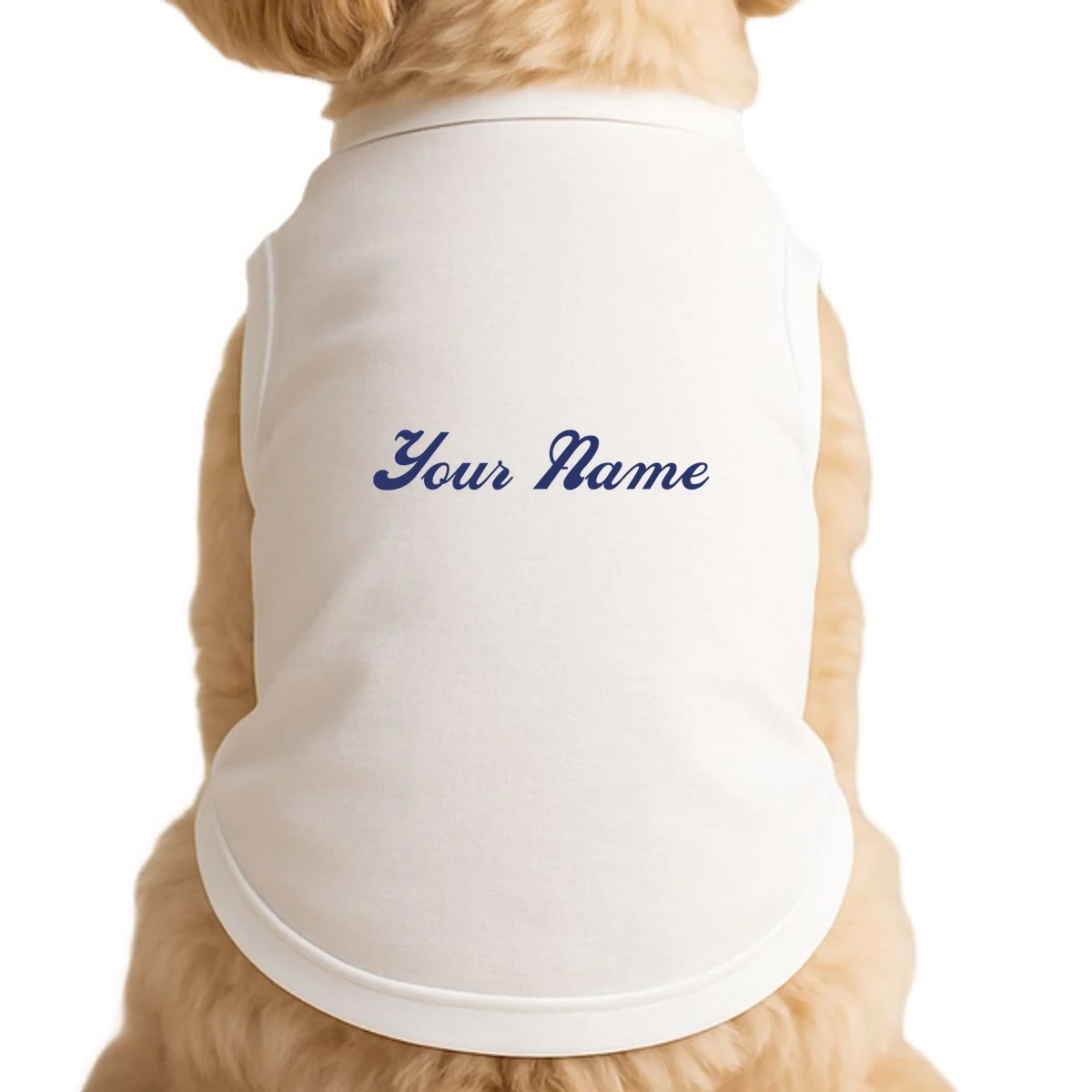 Custom Embroidery Your Name Personalized Doggie Tank - Front