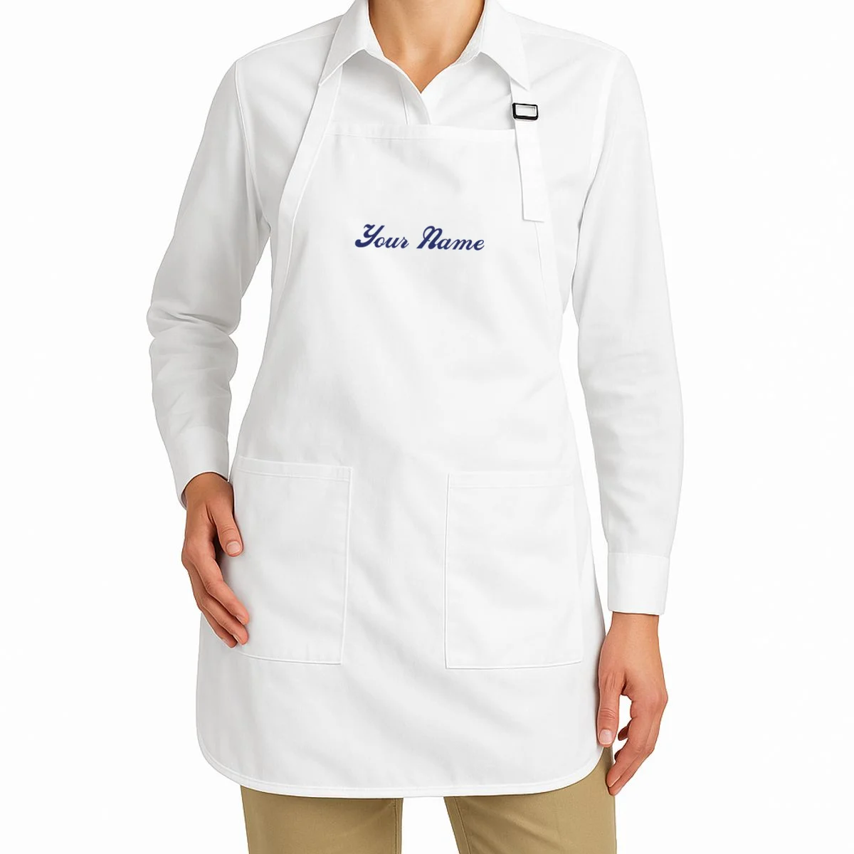 Custom Embroidery Your Name Personalized Apron - Front 1