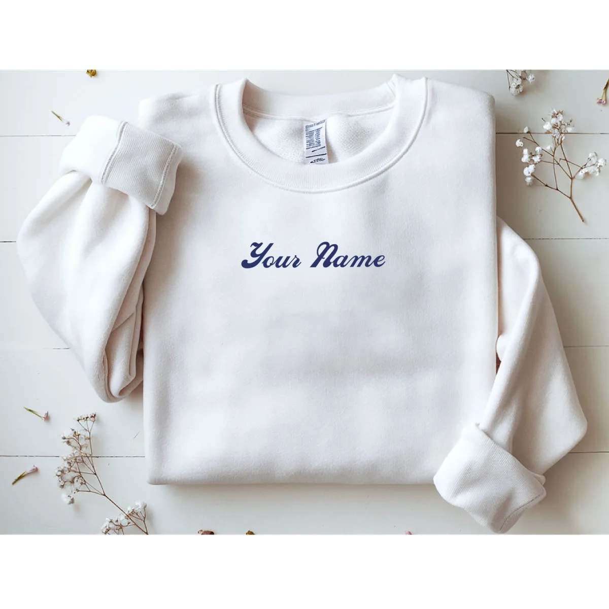 Custom Embroidery Your Name Personalized Sweatshirt - Front 1