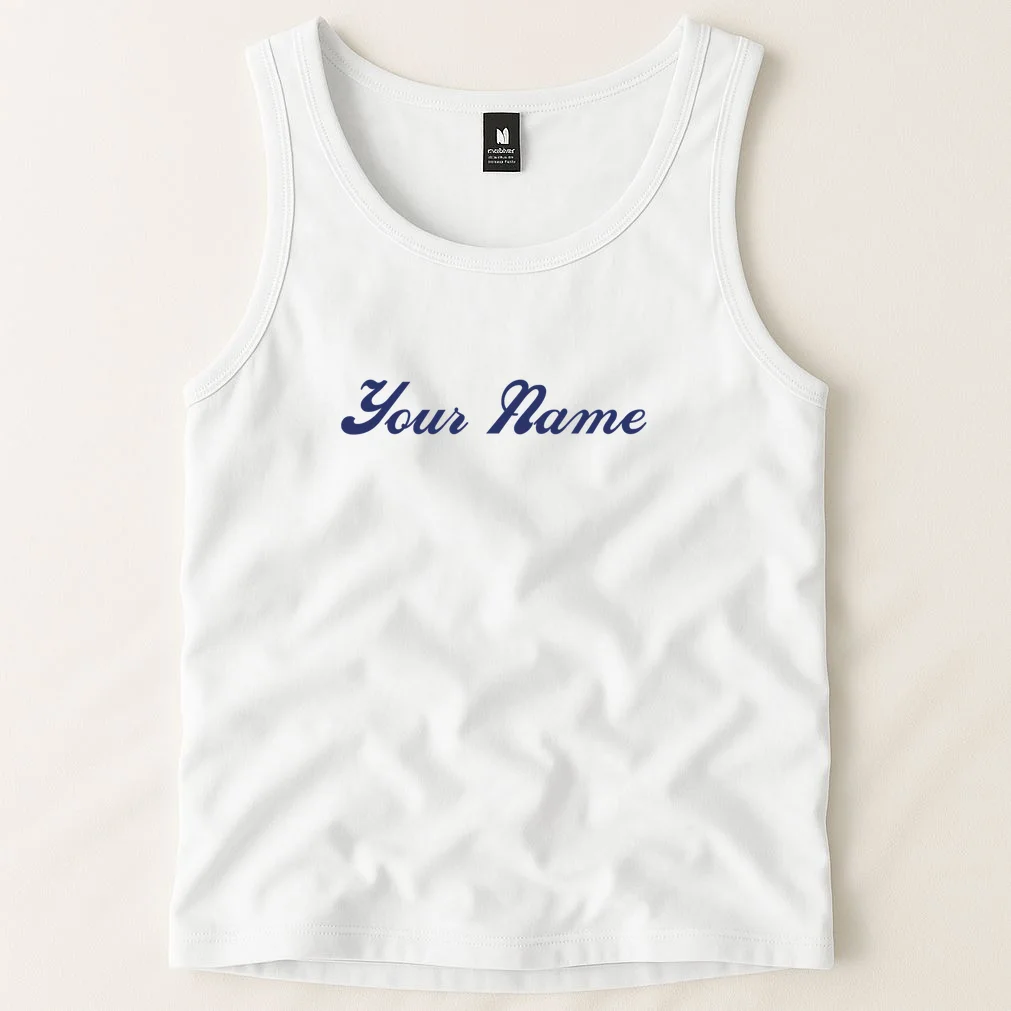 Custom Embroidery Your Name Personalized Tank Top - Front 1