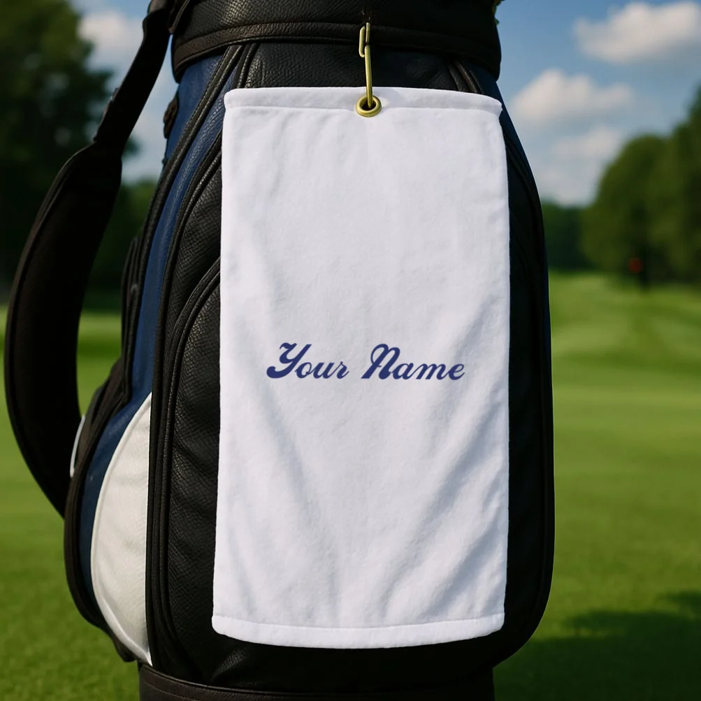 Custom Embroidery Your Name Personalized Golf Towel - Front 2