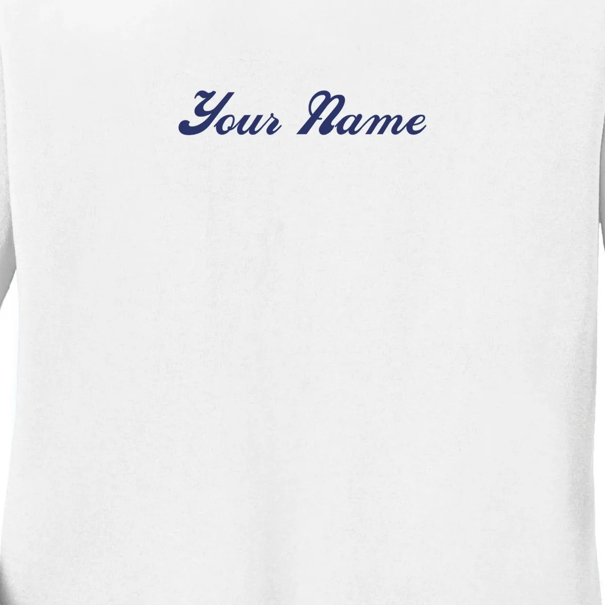 Custom Embroidery Your Name Personalized Women's Long Sleeve Shirt - Front - Close-up