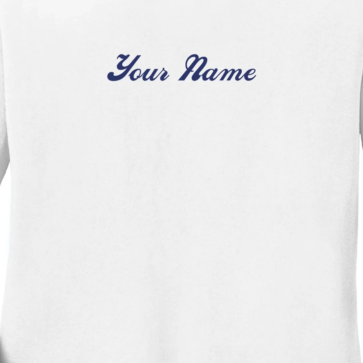 Custom Embroidery Your Name Personalized Women's Long Sleeve Shirt - Front - Close-up