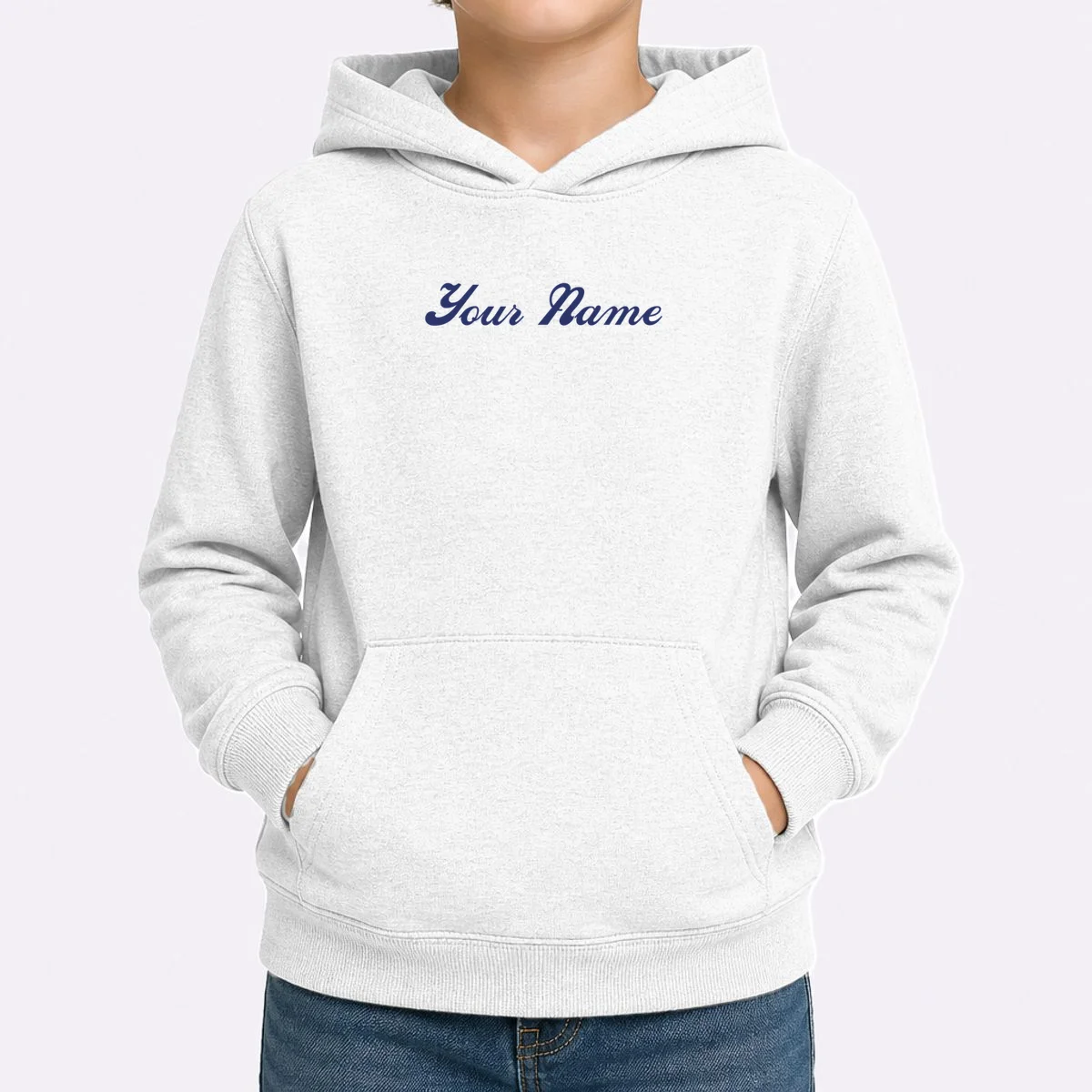 Custom Embroidery Your Name Personalized Kids Hoodie - Front 1