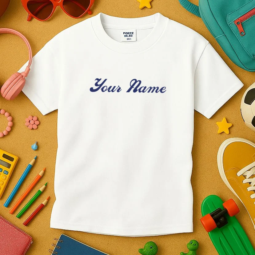 Custom Embroidery Your Name Personalized Kids T-Shirt - Front 2