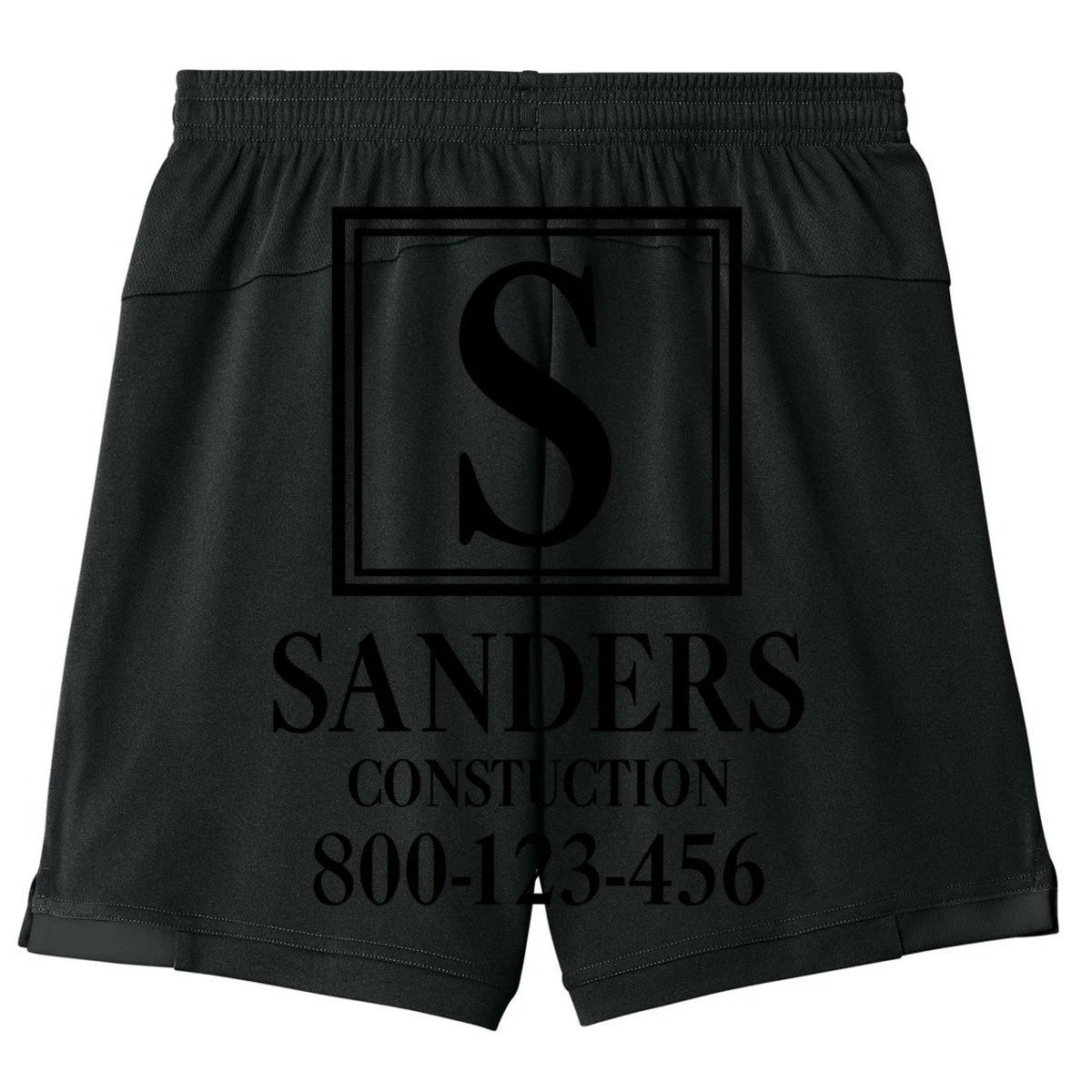 Custom Initial Custom Company Name Kids Shorts - Back