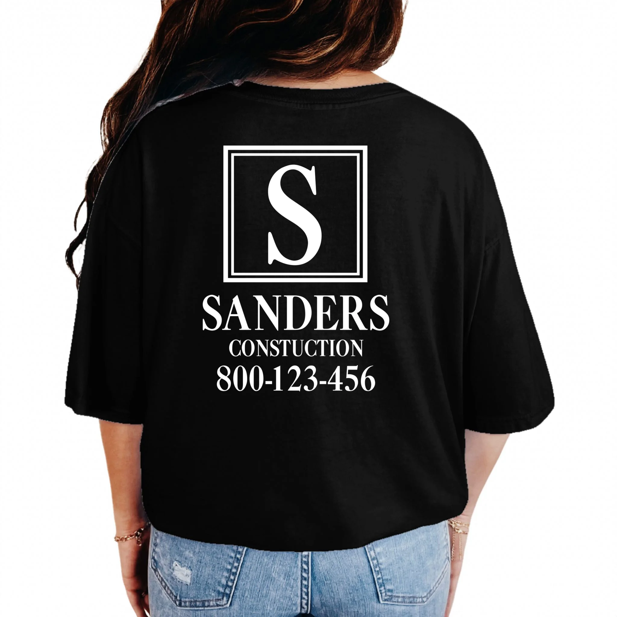 Custom Initial Custom Company Name T-Shirt - Back
