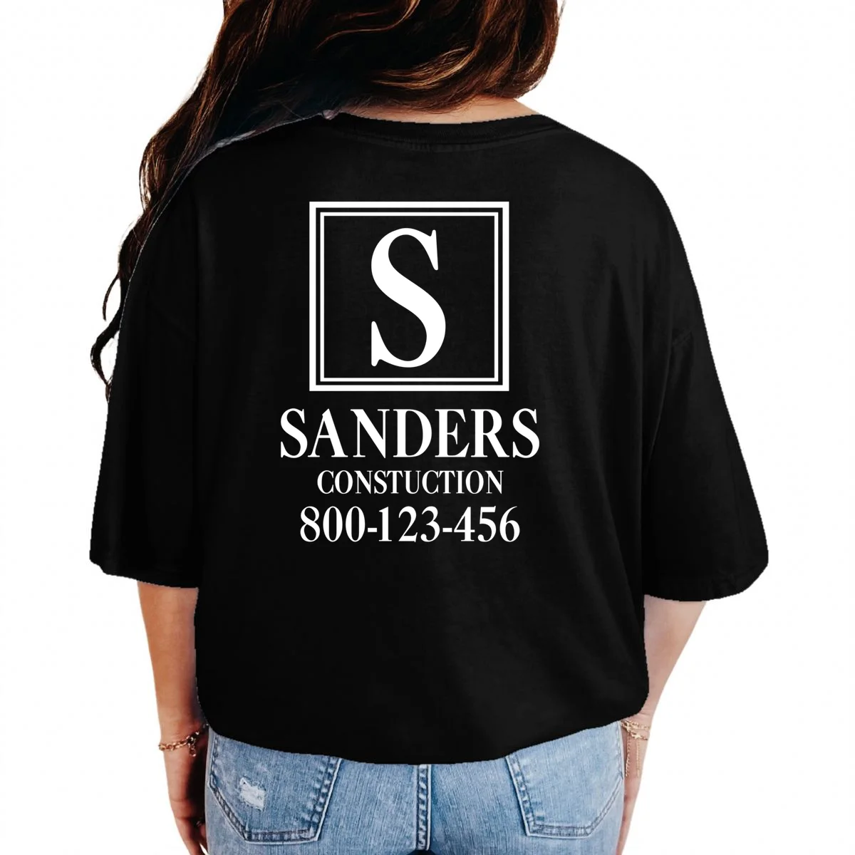 Custom Initial Custom Company Name T-Shirt - Back