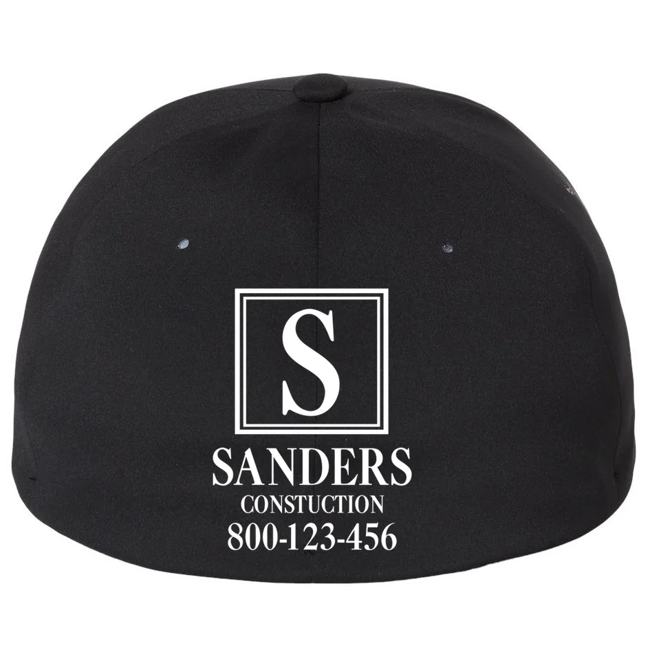 Custom Initial Custom Company Name Flexfit Men's Snapback Hat - Back - Close-up