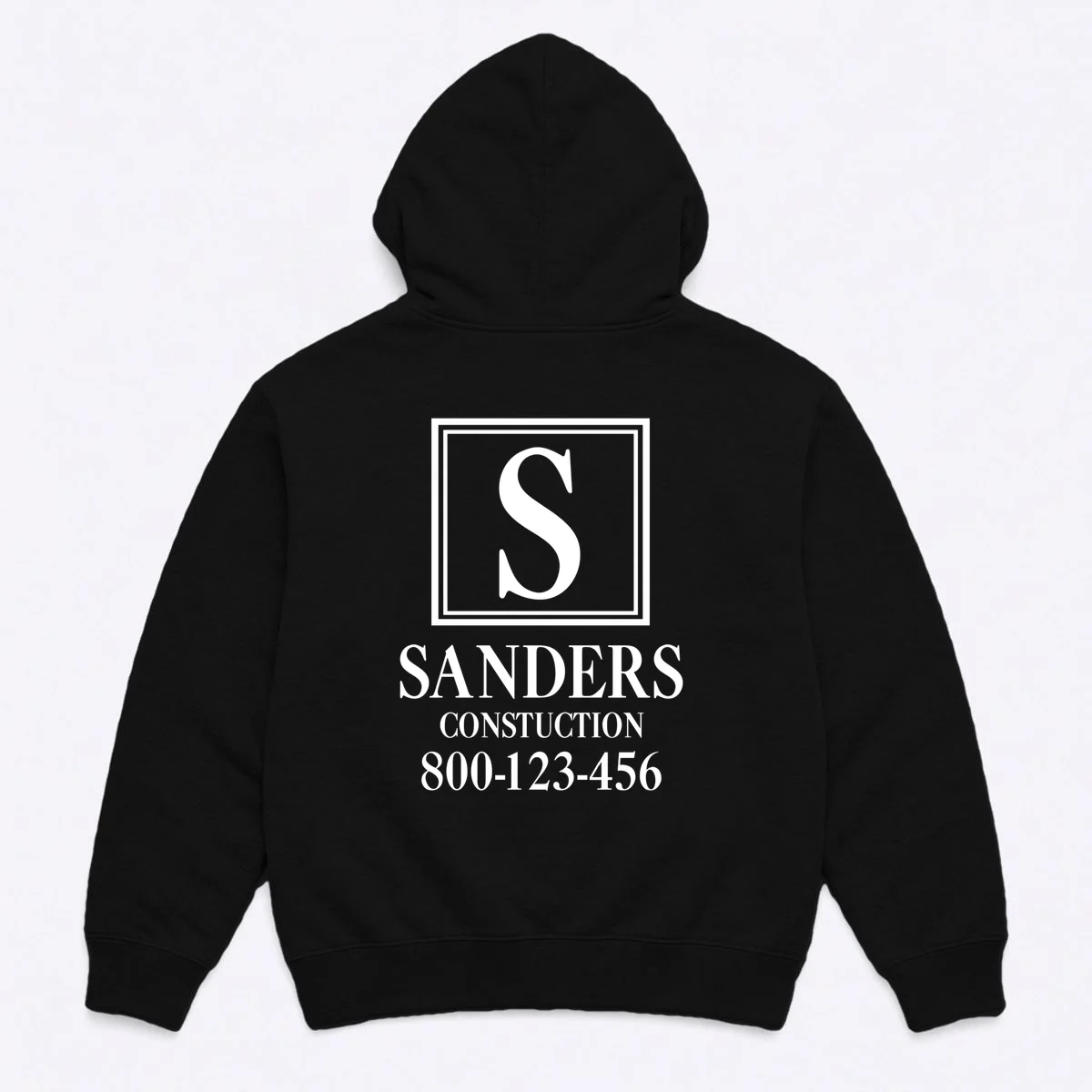 Custom Initial Custom Company Name Hoodie - Back