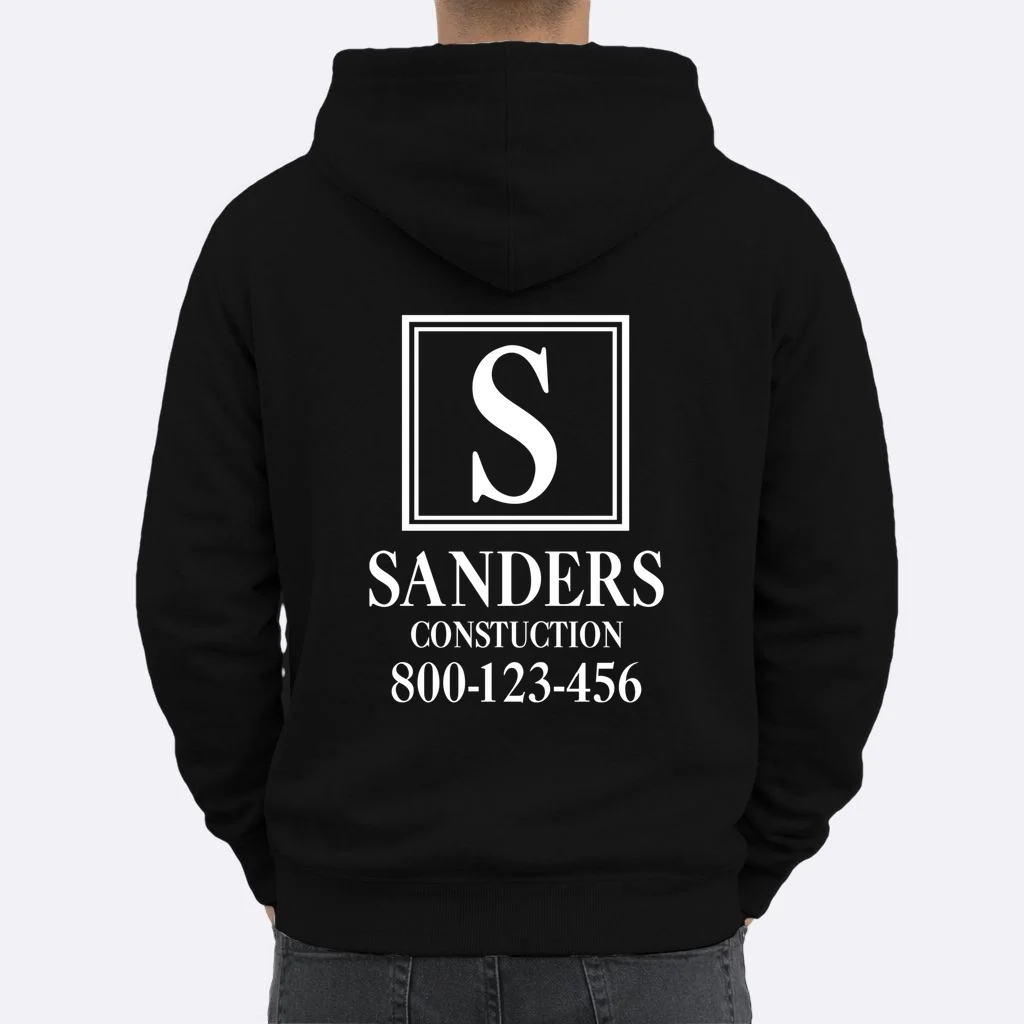 Custom Initial Custom Company Name Hoodie - Back 1