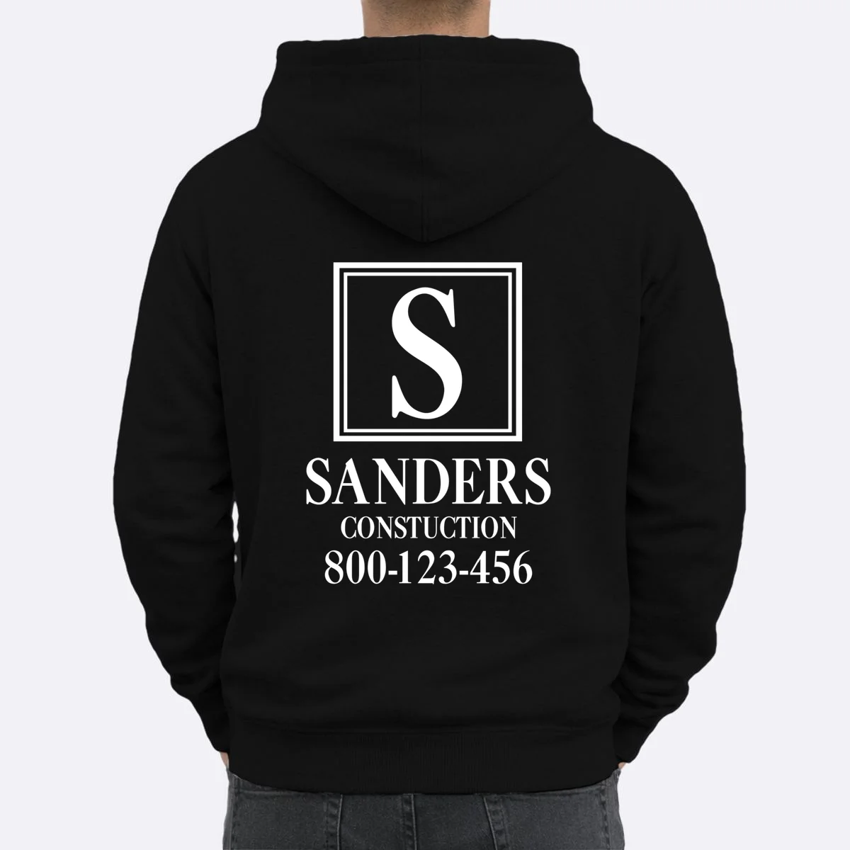 Custom Initial Custom Company Name Hoodie - Back 1