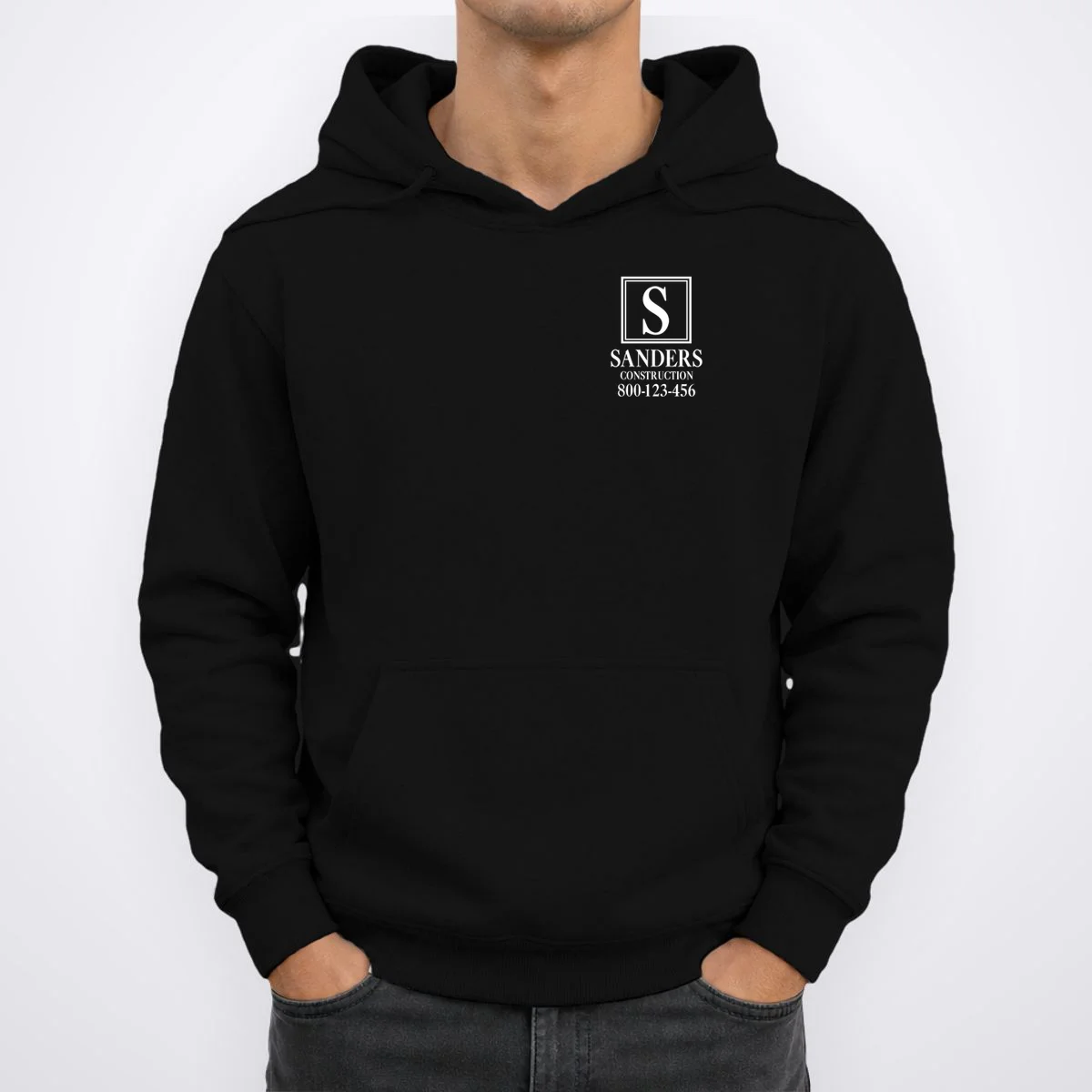 Custom Initial Custom Company Name Hoodie - Front 1