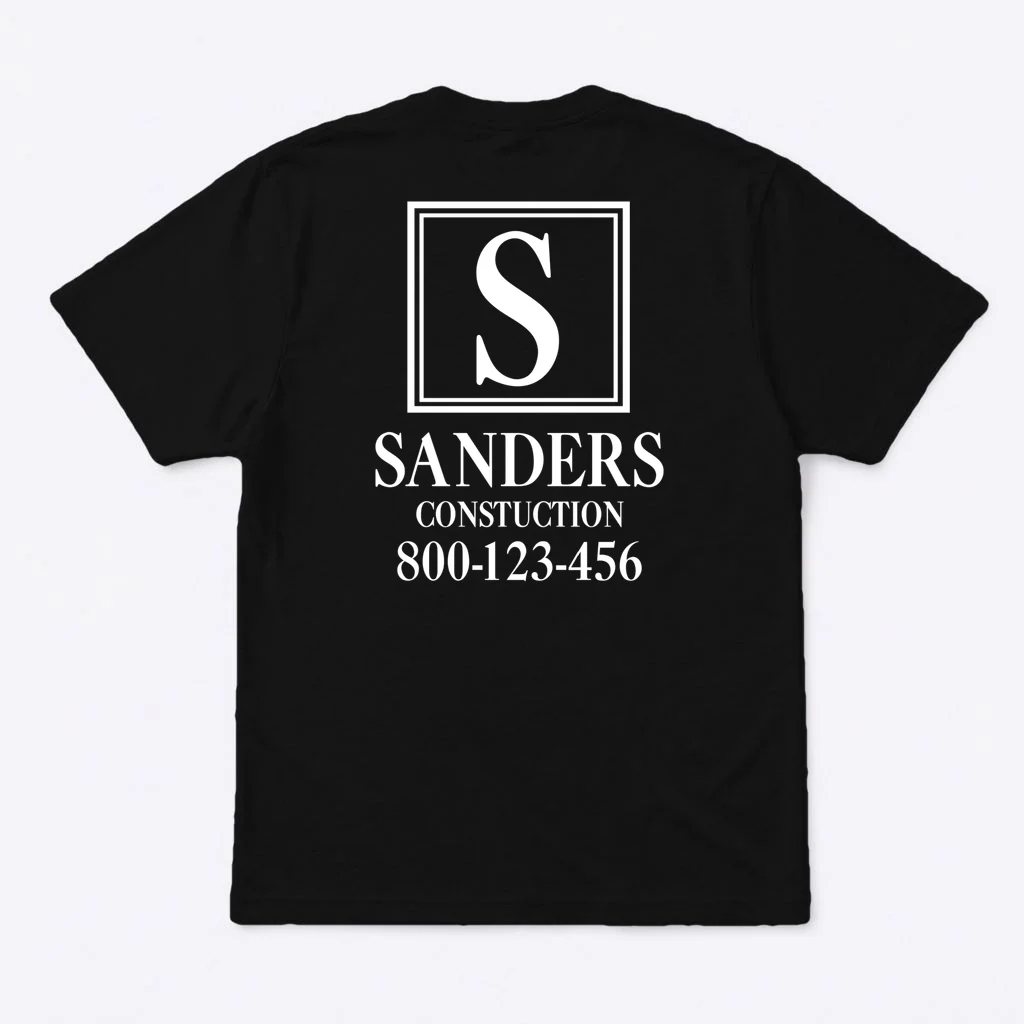 Custom Initial Custom Company Name T-Shirt - Back