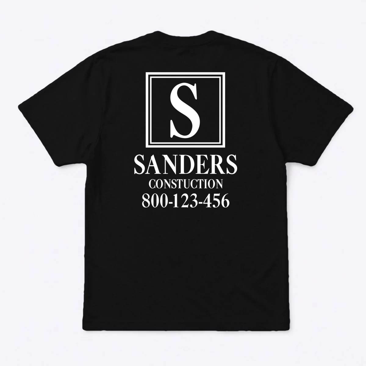 Custom Initial Custom Company Name T-Shirt - Back