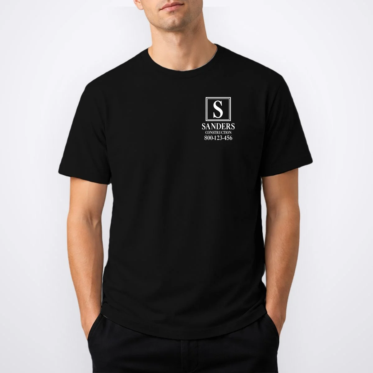 Custom Initial Custom Company Name T-Shirt - Front 1