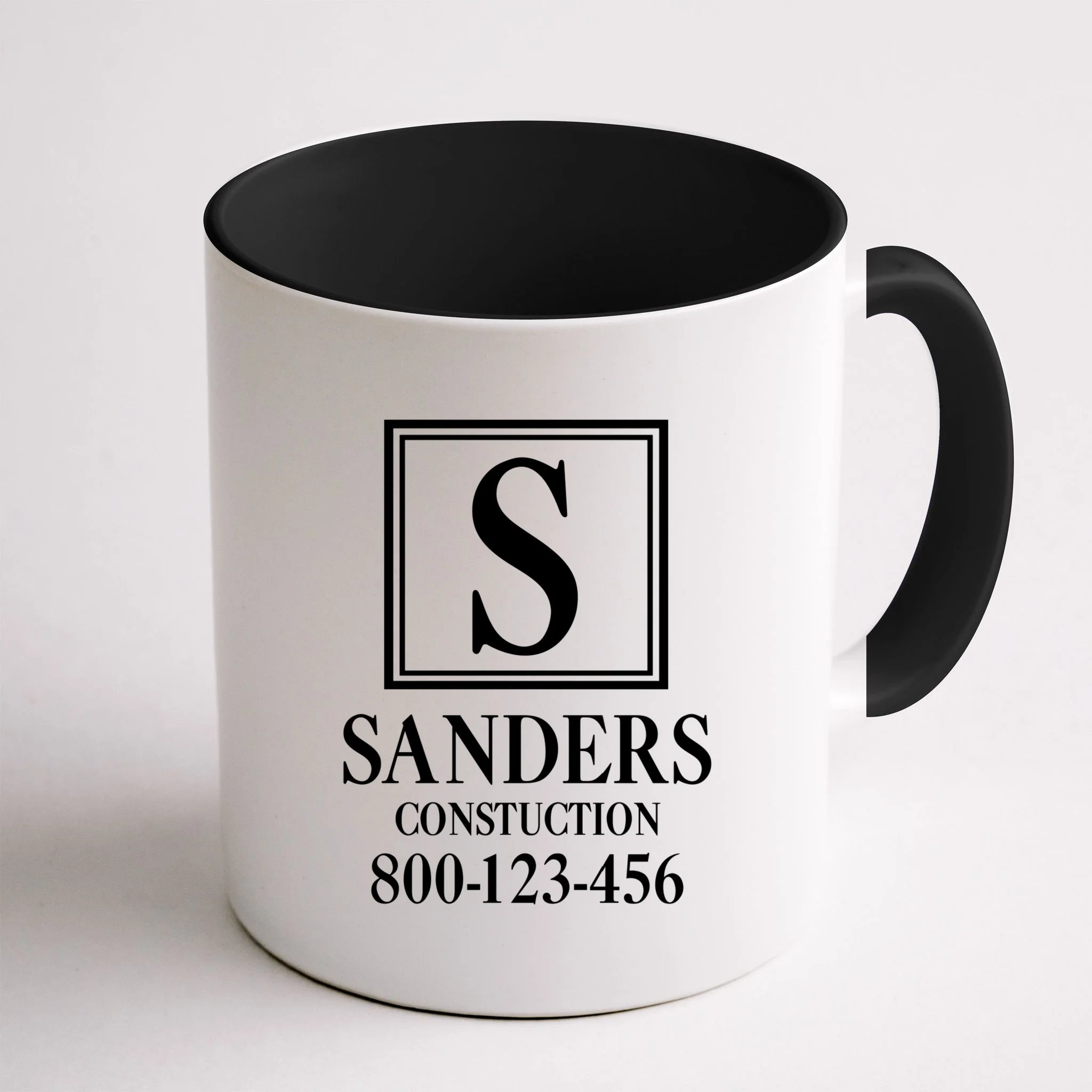 Custom Initial Custom Company Name Coffee Mug - Back