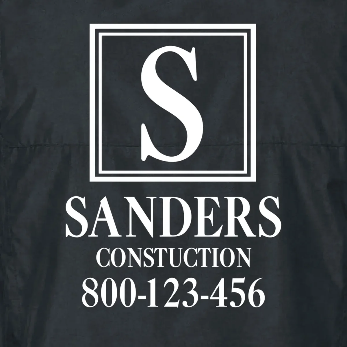 Custom Initial Custom Company Name Men's Vest - Back - Close-up