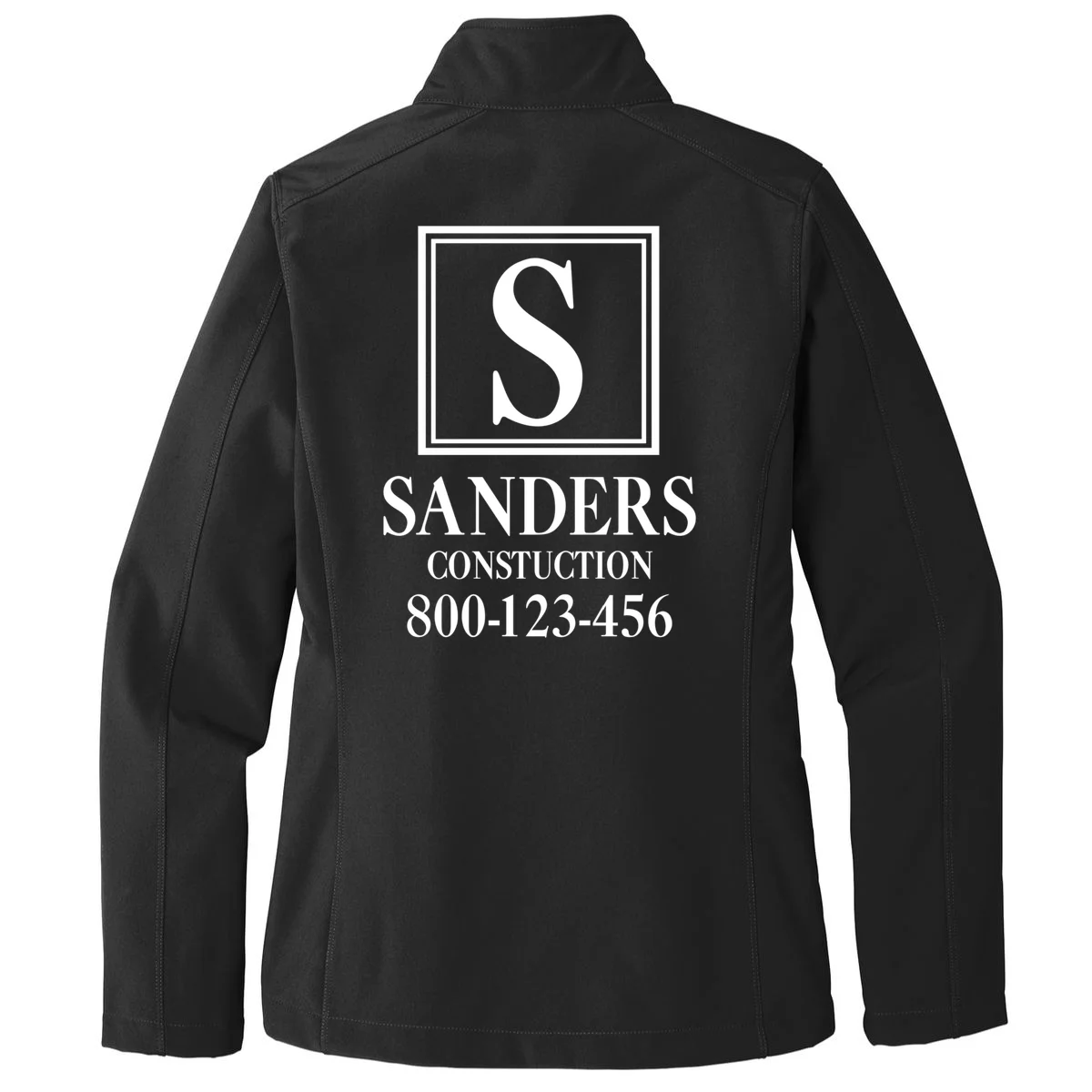 Custom Initial Custom Company Name Women's Soft Jacket - Back - Close-up